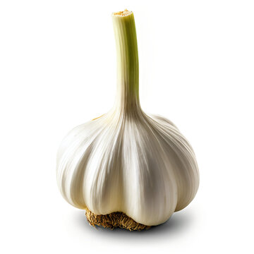 garlic clove isolated on transparent background