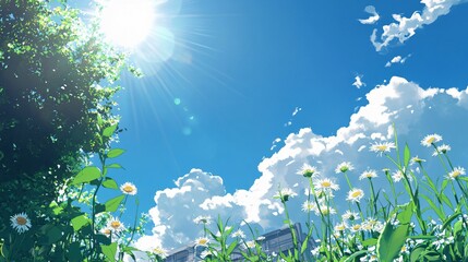 Obraz premium Sunny Day with White Daisies