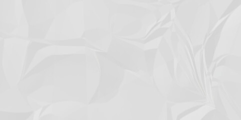 Vector parchment wrinkle empty white color crumple paper texture pattern abstract background. Crumpled white paper abstract shape background with space paper for texture.	