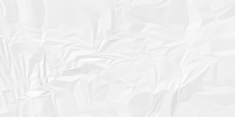 Vector empty white color crumple paper texture pattern abstract background. Crumpled white paper abstract shape background with space paper for texture.	
