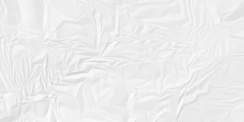 Vector empty white color crumple paper texture pattern abstract background. Crumpled white paper abstract shape background with space paper for texture.	
