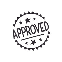 A white circle with black stars and the word 