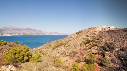Beautiful seascape view from the mountains