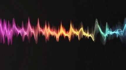 Abstract Colorful Sound Wave Visualization