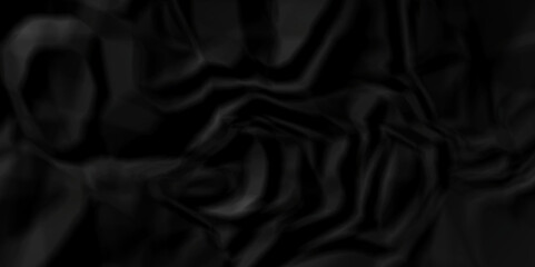 Vector empty black color crumple paper texture pattern abstract background. Crumpled black paper abstract shape background with space paper for texture.	