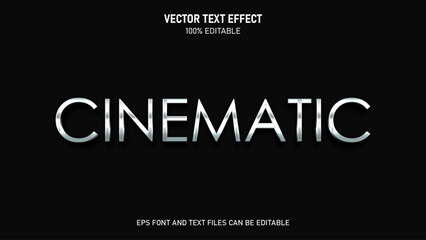 Cinematic editable text effect