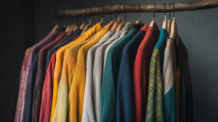 Exploring the Beauty of Colorful Garments: A Display of Elegant Textiles