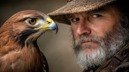 The Majestic Bond Between a Falconer and His Bird of Prey: A Stunning Portrait