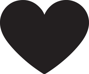 Elegant heart shape silhouette icon in vector EPS format, ideal for romantic, health, or love-themed designs. Simple and timeless for use in logos, apps, and creative projects.