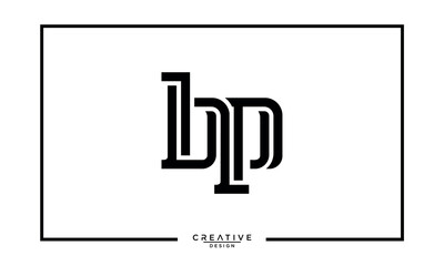 BP, PB, B, P, Abstract Letters Logo Monogram