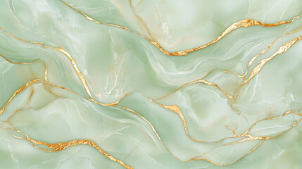 Elegant mint green marble texture with gold veining, abstract background perfect for luxurious themes and creative designs.