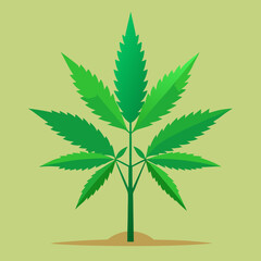 marijuana tree vector illustration