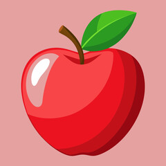 red apple illustration