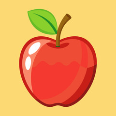 red apple illustration