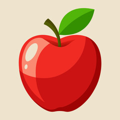 red apple illustration