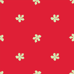 Artistic simple branches flowers peonies, dahlia and buds with leaves seamless pattern. Vector hand drawn. Retro, vintage, pastel print. Template for design, fabric, fashion, wallpaper, textile