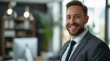 smiling office worker.