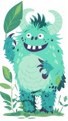 Naklejka premium good monster on white background.