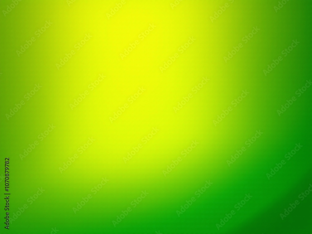 Poster Bright yellow and green hues create a sense of depth through curved lines of light moving inward in a retro color gradient
