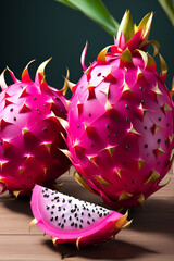 fresh dragon fruit high resolution photo