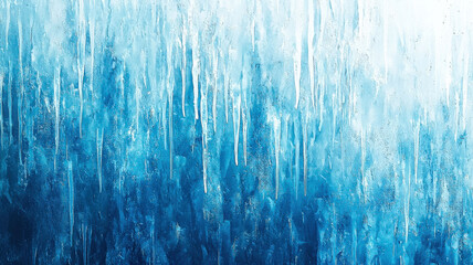 A hanging icicle texture with layered, slightly transparent icicles, frosty blue tint, and a natural shine, evoking a wintery icicle wall.