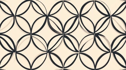 Minimalist geometric art print with overlapping circles and soft textures, ideal for contemporary interior design