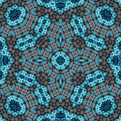 Seamless square pattern. Symmetric pattern texture