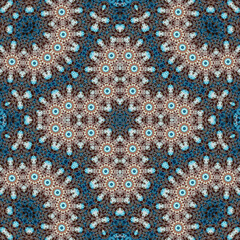 Seamless square pattern. Symmetric pattern texture