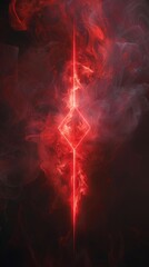 Obraz premium smoke and red neon light.