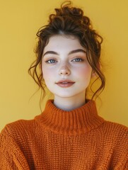 Modern Female Portrait with Earthy Tones