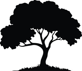 A minimalistic tree vector illustration on a white background.
