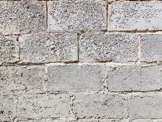 Lightweight concrete block foamed texture. Background texture of white Lightweight Concrete block