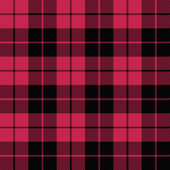 Black, Red Plaid Weave Pattern - Tile