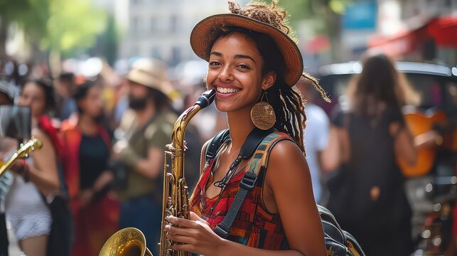 Fototapeta  Fête de la Musique in France, celebrated on June 21, brings free music performances to streets, parks, and public spaces across the country.