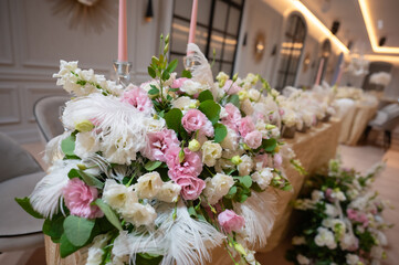 wedding bouquet on the table