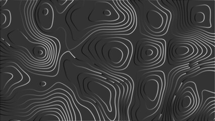 Abstract 3D background creative pattern in illustration with white color design in papercut.Topographic canyon geometric map relief texture with curved layers and shadow. Abstract realistic papercut	
