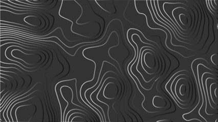 Abstract 3D background creative pattern in illustration with white color design in papercut.Topographic canyon geometric map relief texture with curved layers and shadow. Abstract realistic papercut	
