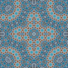 Seamless square pattern. Symmetric pattern texture