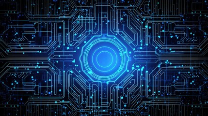 Futuristic Blue Circuit Background Design