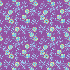 Ditsy Flowers Seamless Pattern. Fashionable print for textiles, wallpaper and packaging.