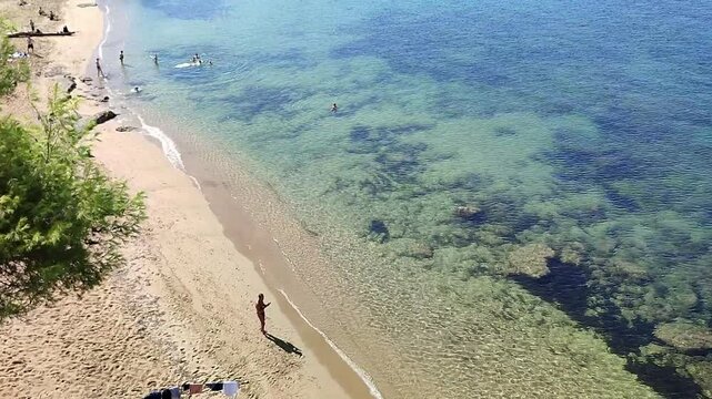 San Marco di Castellabate - Panoramica della Spiaggia della Grotta dall'alto del sentiero di accesso