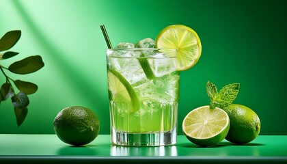 mojito cocktail with lime