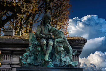 photographs of walks and tombstones from the Paris cemetery,