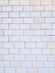 White brick background. Old brick wall.