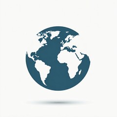Fototapeta premium A globe icon with an artistic representation of continents