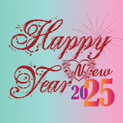 Happy new year 2025 festive celebration background