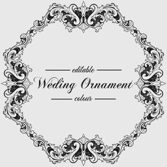 luxury frame ornament border decoration