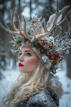 Ancient Finnish mythological goddess Louhi.