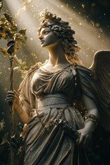 Obraz premium Ancient Roman mythological goddess Salus.