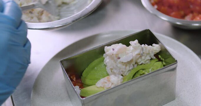 Preparing Peruvian Causa &ndash; Authentic Cooking stock video